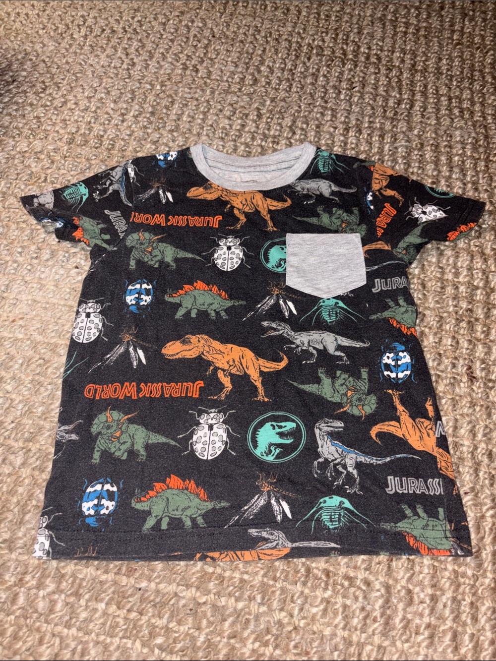 Jurassic World Kids' Black Dino Tee shirt sz xs